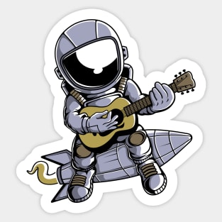 Astronaut Guitar Sticker